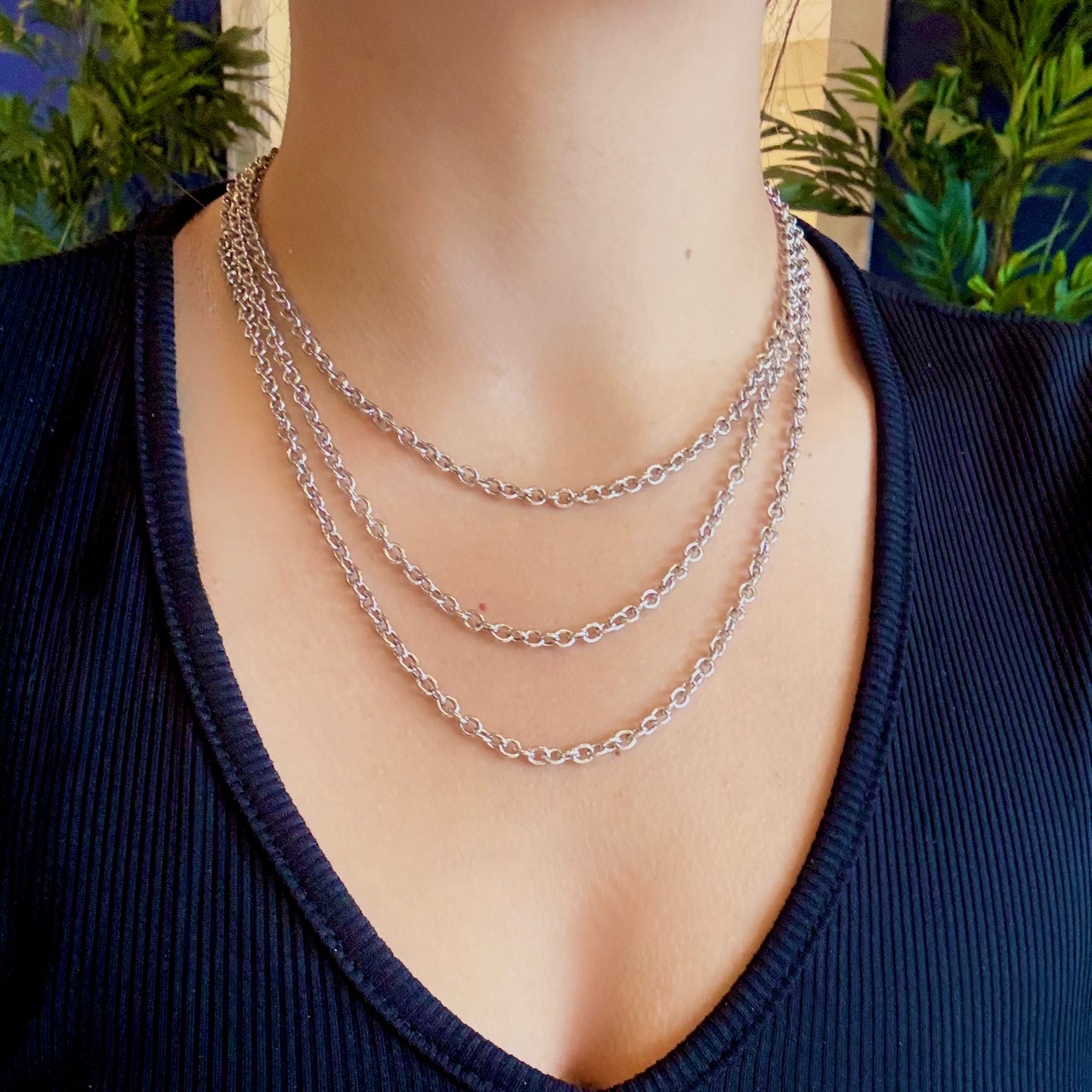 Three Strand Chain Necklace