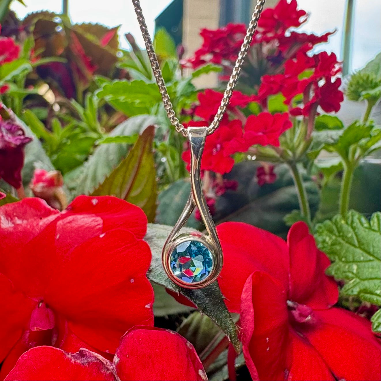 Blue Topaz "Desire" Pendant