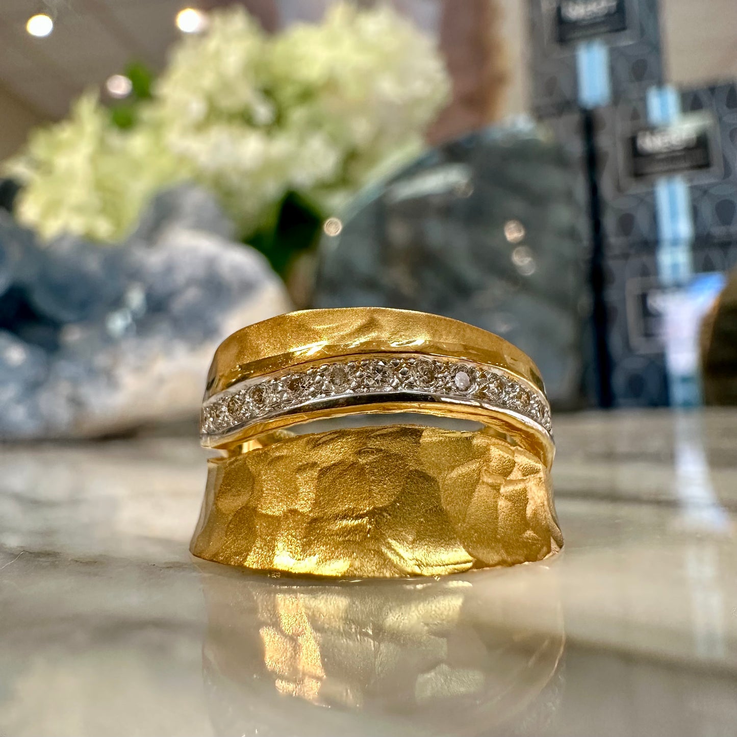 Hammered Wave Ring