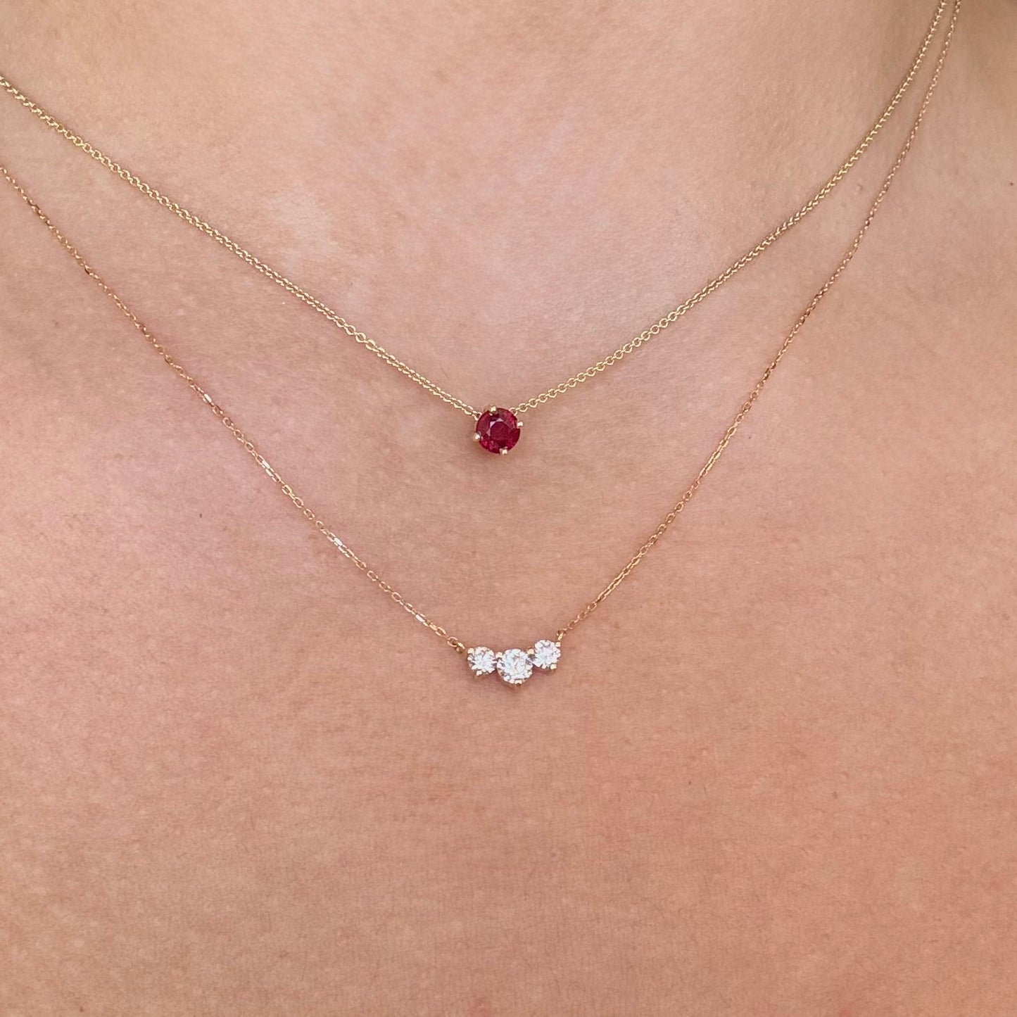 Ruby Solitaire Pendant