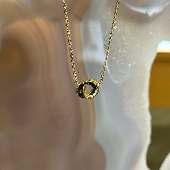 Entwined Circles Cz Necklace