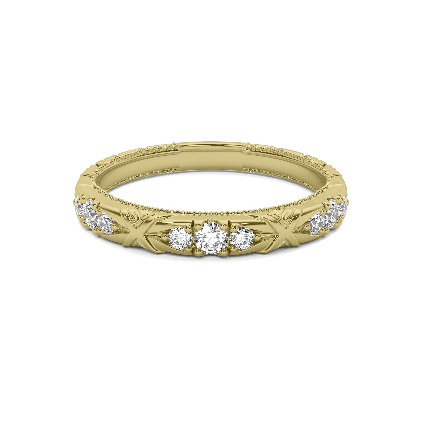 "Jodi" Engraved Diamond Band