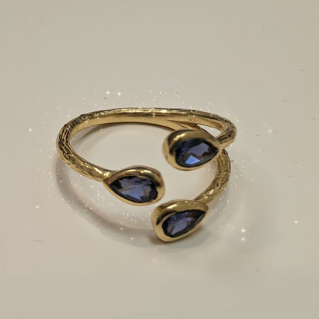 "Sparkles" Three Stone Ring