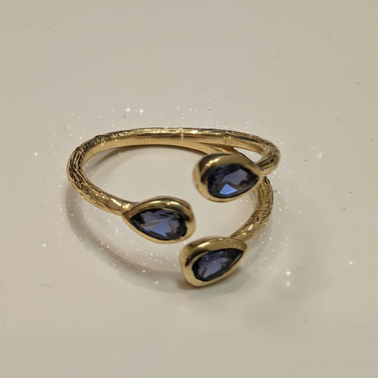 "Sparkles" Three Stone Ring