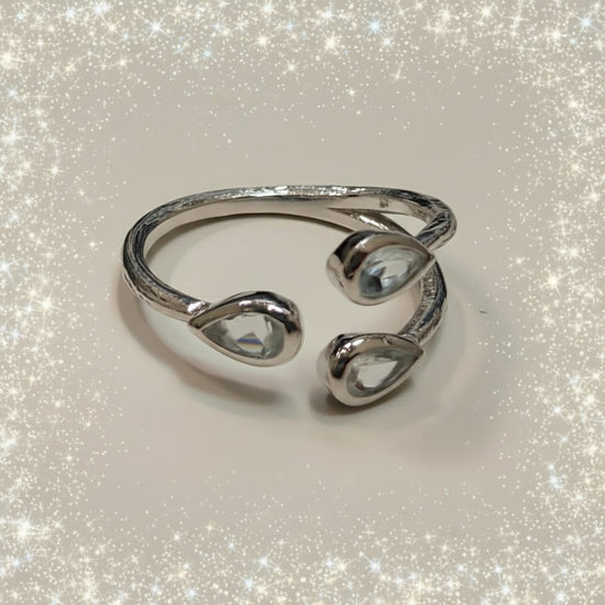 "Sparkles" Three Stone Ring