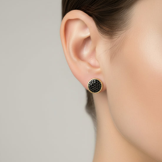 "Stars" Black Spinel Studs