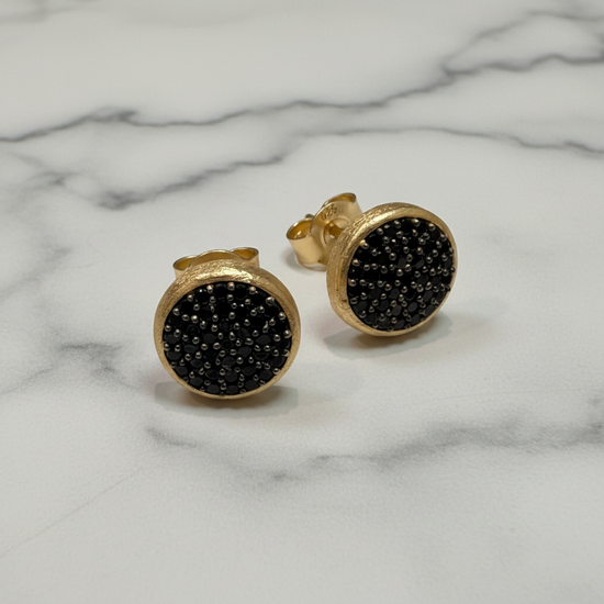 "Stars" Black Spinel Studs