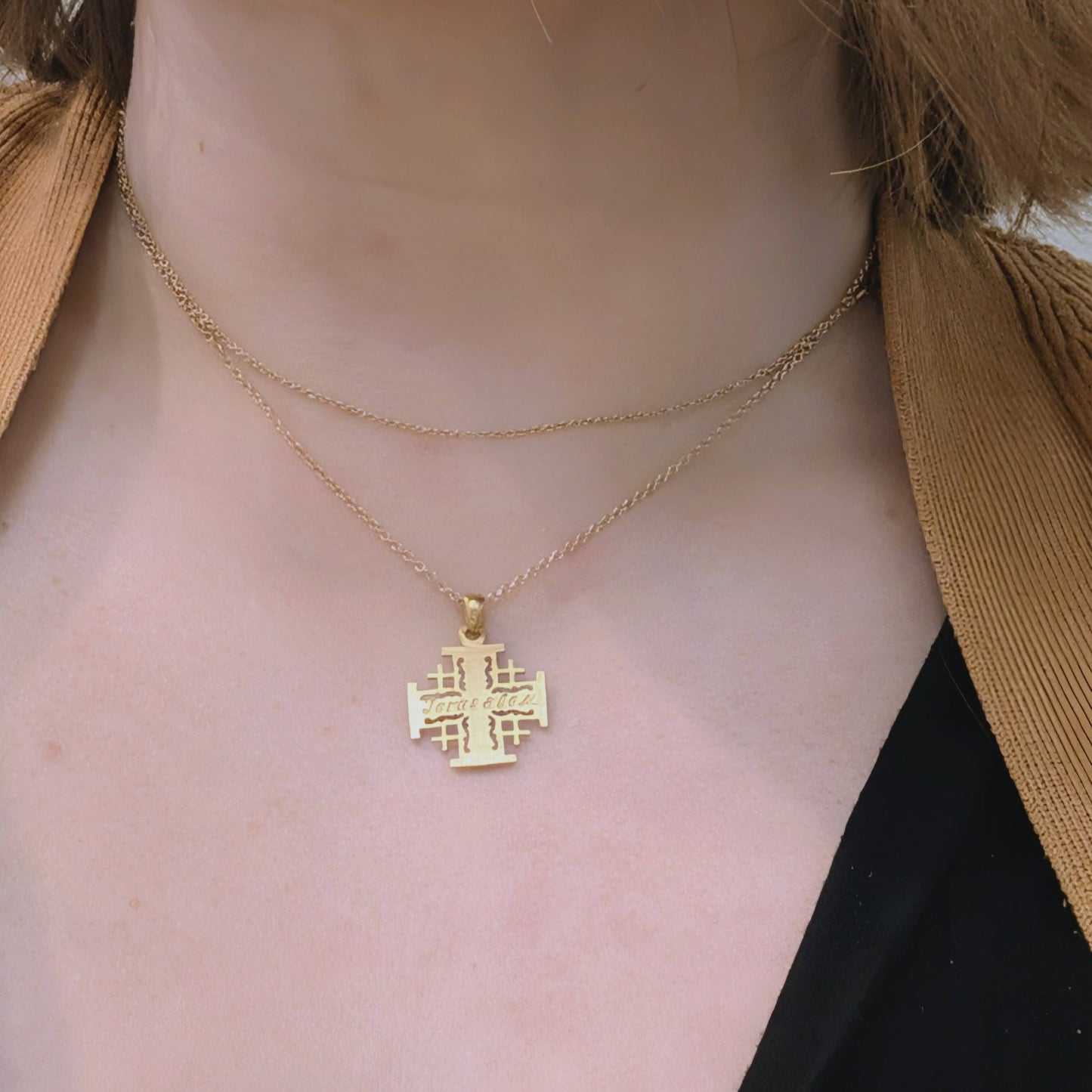 I.Reiss Diamond Jerusalem Cross Pendant