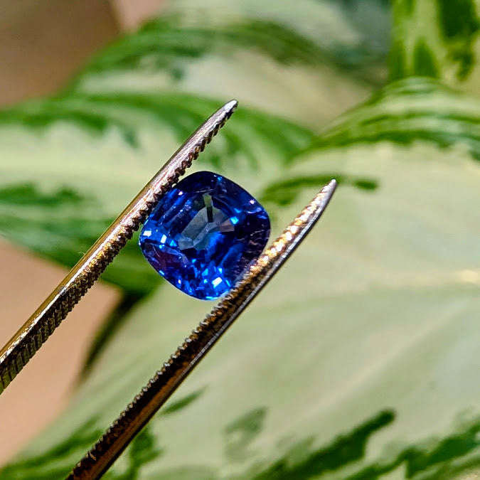 Cushion Cut Blue Sapphire, 1.52cts