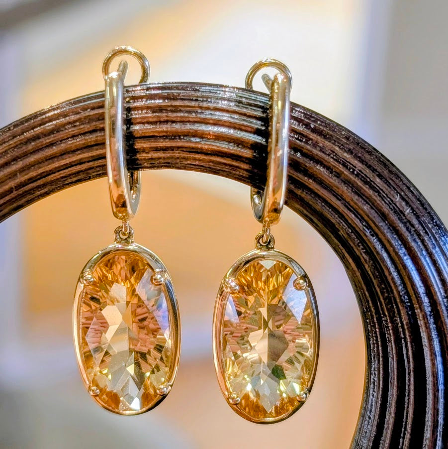 Oval Citrine Dangles