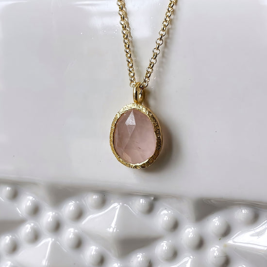 “Shade” Rose Quartz Pendant