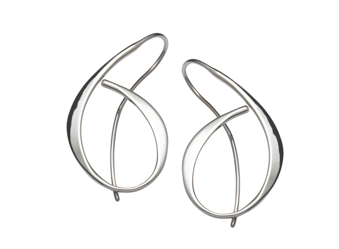 Photo of "Allegro" Earrings in a decorative scene, designed by , available at Plumb Gold & Plumb Silver