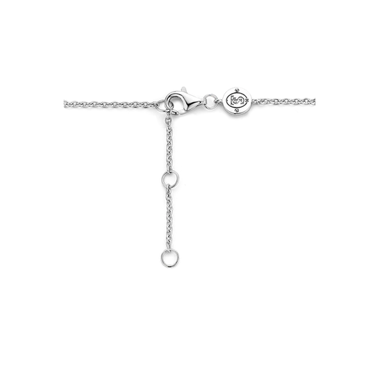 Photo of Blue Quartz and Cubic Zirconia Station Bracelet in a decorative scene, designed by , available at Plumb Gold & Plumb Silver