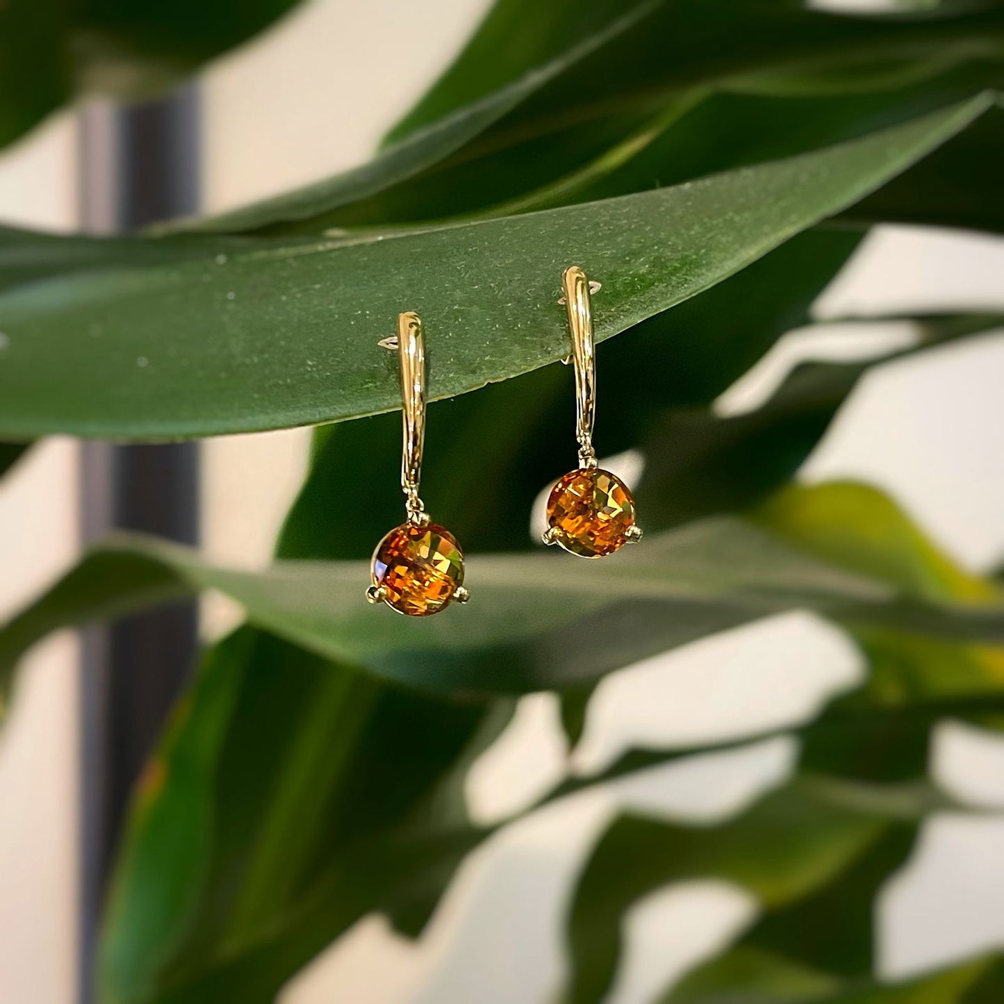 Photo of Citrine Dangles in a decorative scene, designed by , available at Plumb Gold & Plumb Silver