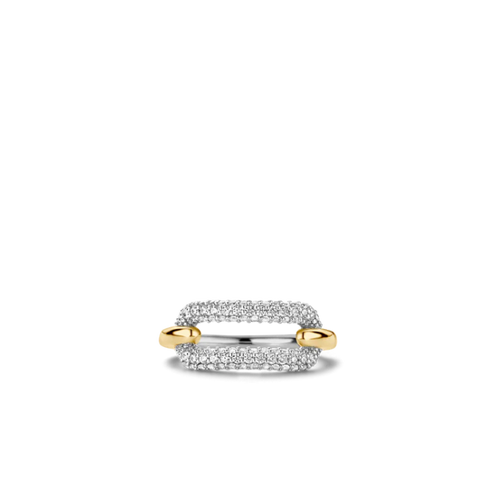 Photo of Cubic Zirconia Oval Ring in a decorative scene, designed by , available at Plumb Gold & Plumb Silver