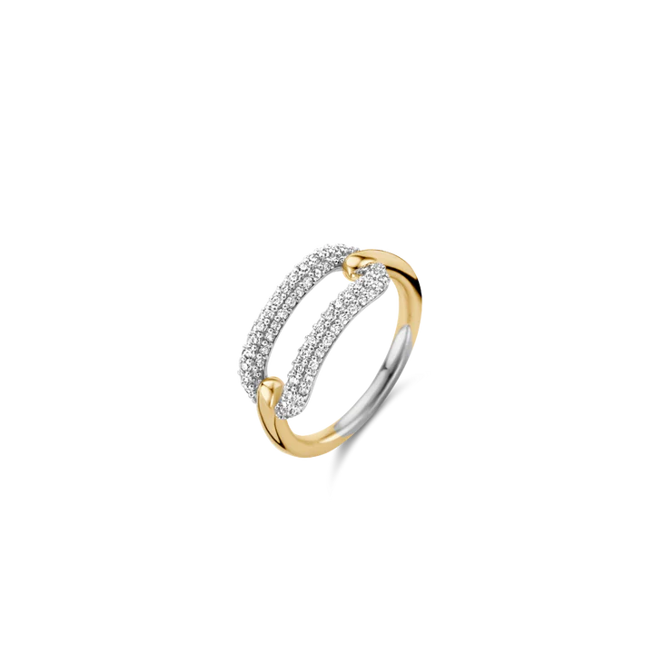 Photo of Cubic Zirconia Oval Ring in a decorative scene, designed by , available at Plumb Gold & Plumb Silver