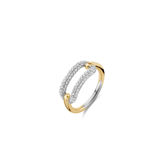 Photo of Cubic Zirconia Oval Ring in a decorative scene, designed by , available at Plumb Gold & Plumb Silver