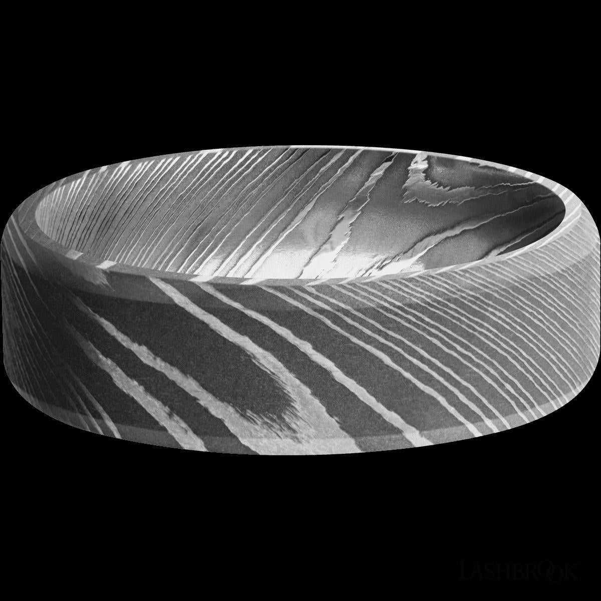 Photo of Damascus Band in a decorative scene, designed by -, available at Plumb Gold & Plumb Silver