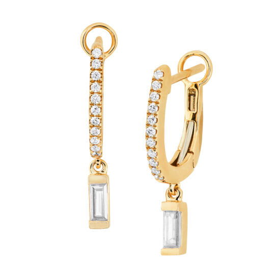 Photo of Diamond Earrings in a decorative scene, designed by -, available at Plumb Gold & Plumb Silver