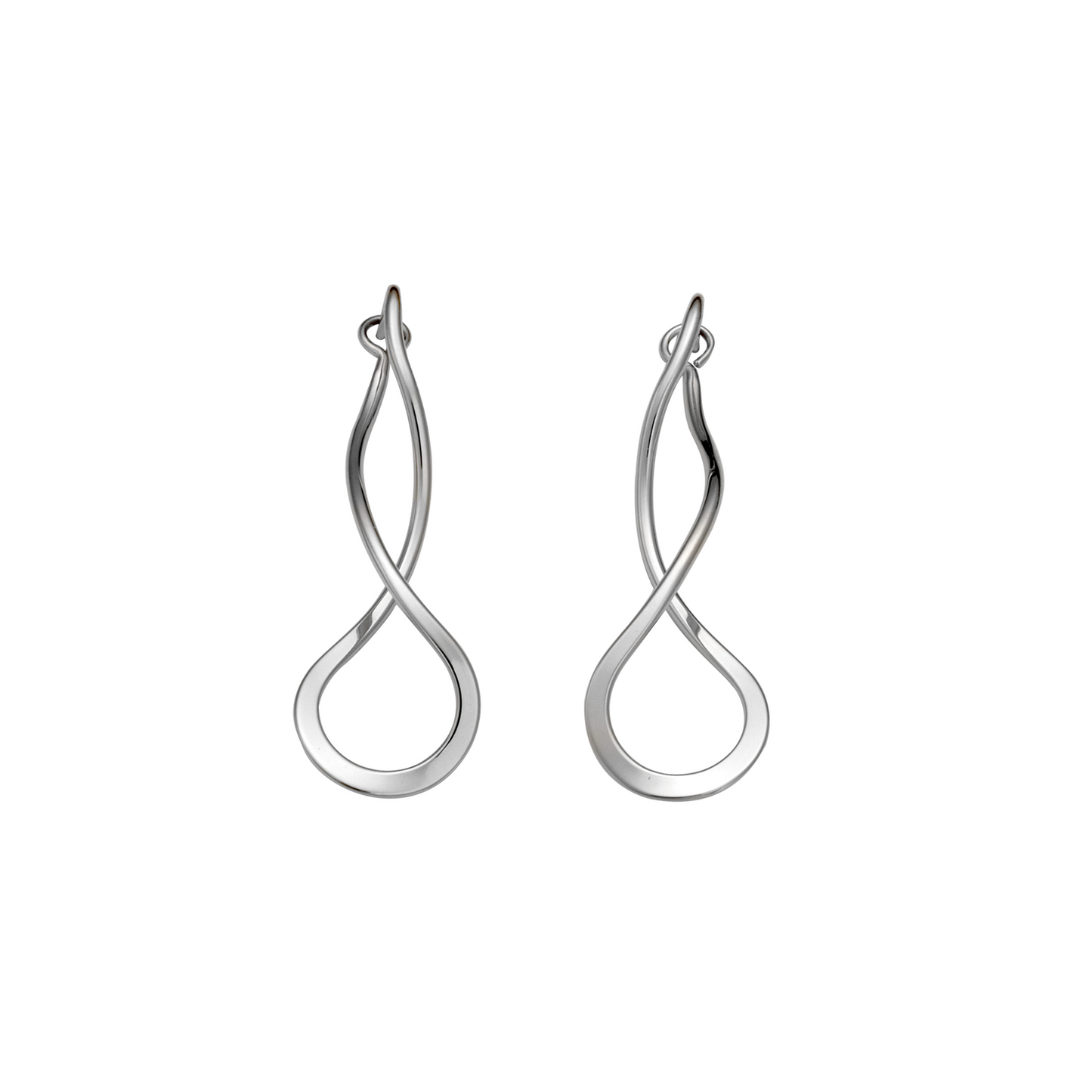 Photo of Endless Braid Earrings in a decorative scene, designed by -, available at Plumb Gold & Plumb Silver