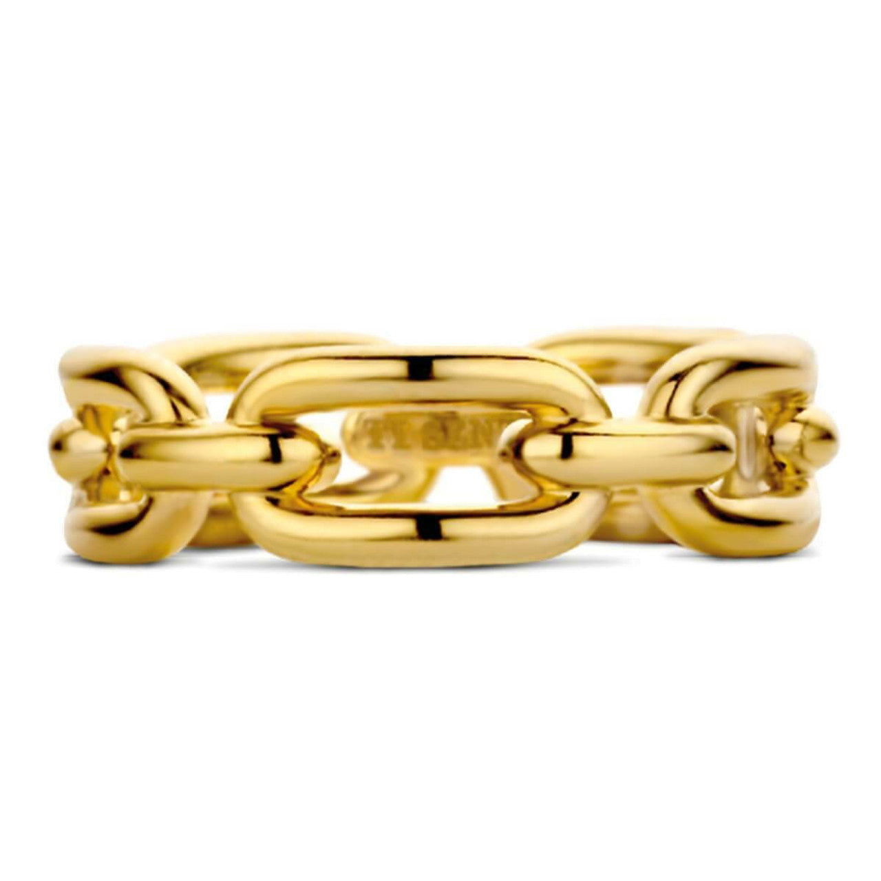 Photo of Fancy Link Ring in a decorative scene, designed by , available at Plumb Gold & Plumb Silver