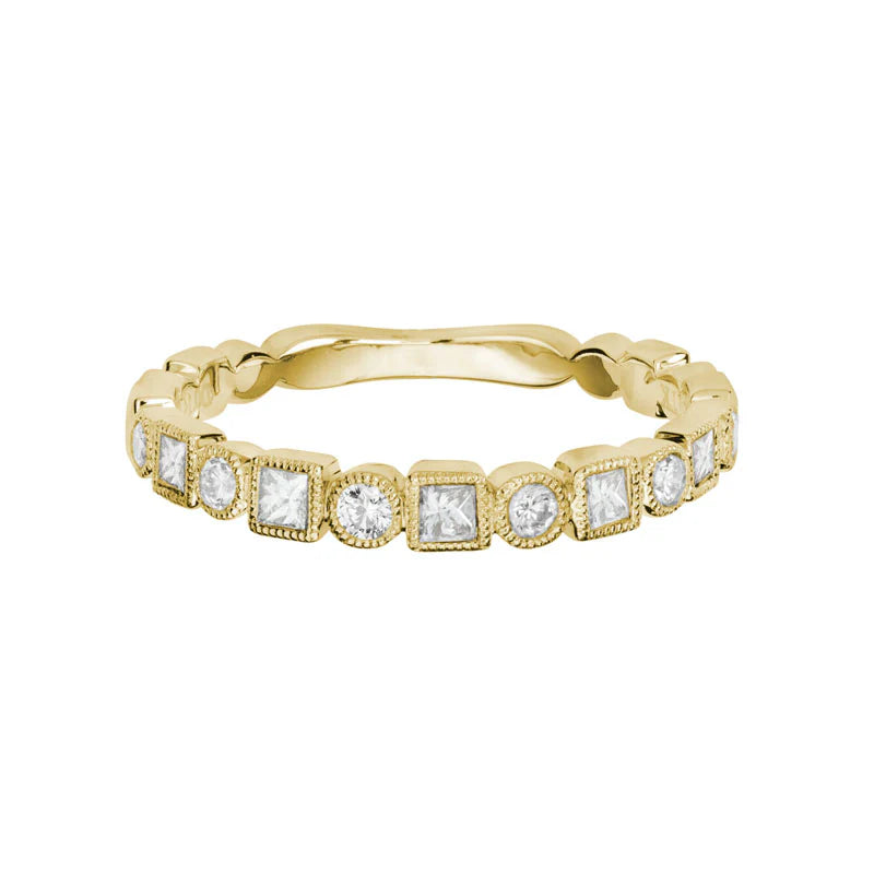Photo of Gemstone Stackable Ring in a decorative scene, designed by , available at Plumb Gold & Plumb Silver