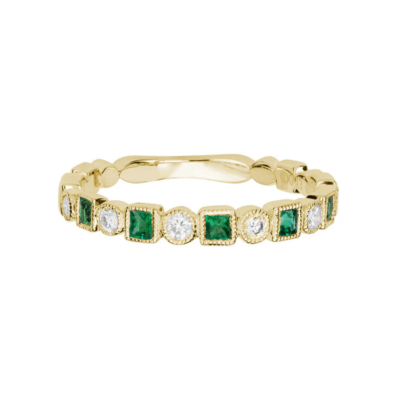Photo of Gemstone Stackable Ring in a decorative scene, designed by , available at Plumb Gold & Plumb Silver