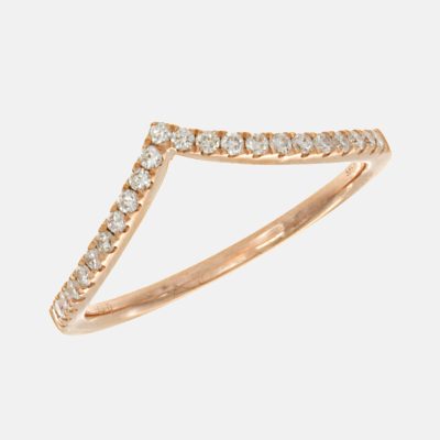Photo of "Gigi" Chevron Diamond Band in a decorative scene, designed by -, available at Plumb Gold & Plumb Silver
