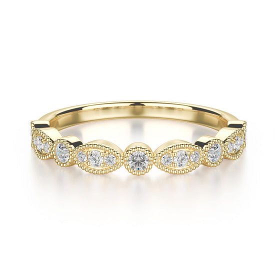 Photo of "Juniper" Band in a decorative scene, designed by , available at Plumb Gold & Plumb Silver