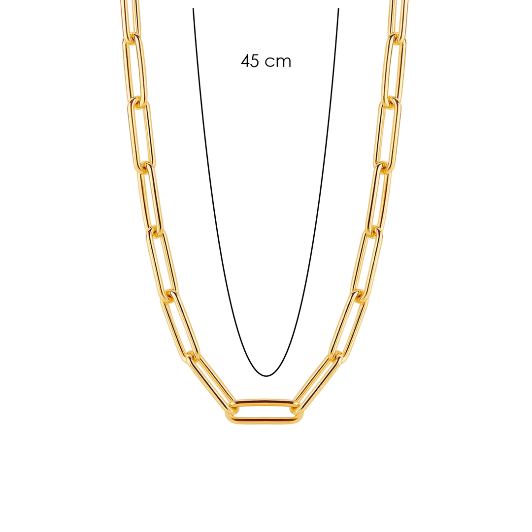 Photo of Large Paperclip Chain in a decorative scene, designed by -, available at Plumb Gold & Plumb Silver