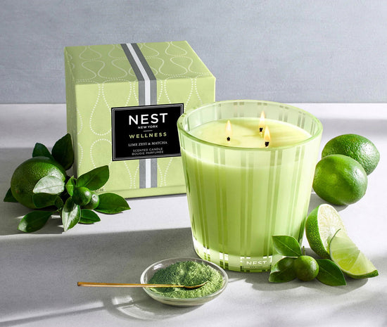 Photo of Lime Zest & Matcha Wellness in a decorative scene, designed by , available at Plumb Gold & Plumb Silver