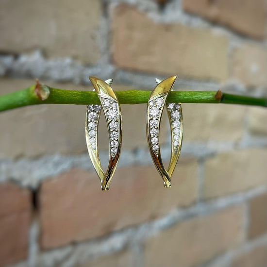 Photo of "Quinn" Hoops in a decorative scene, designed by , available at Plumb Gold & Plumb Silver