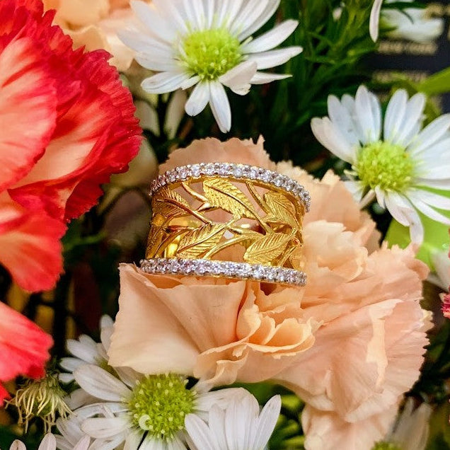 Diamond Leaves Ring