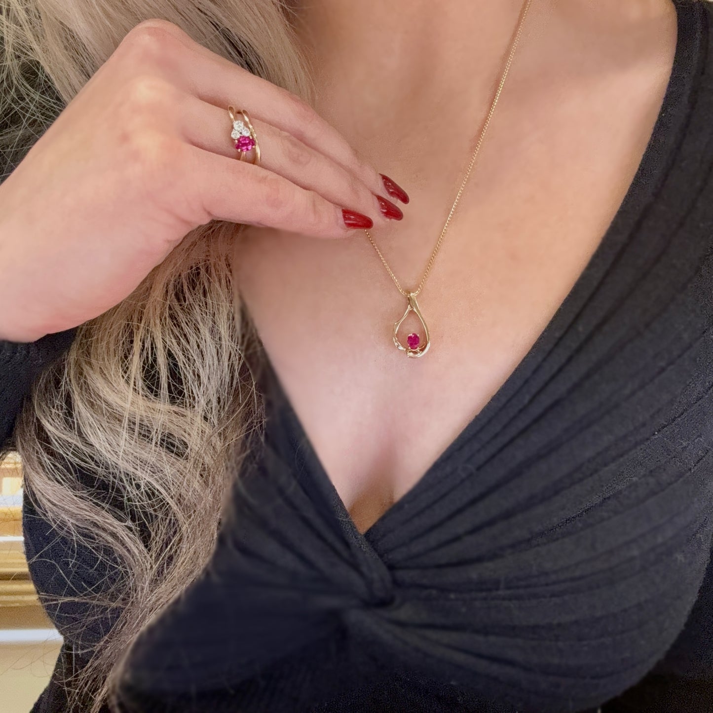 Legacy Loop Pendant with Ruby