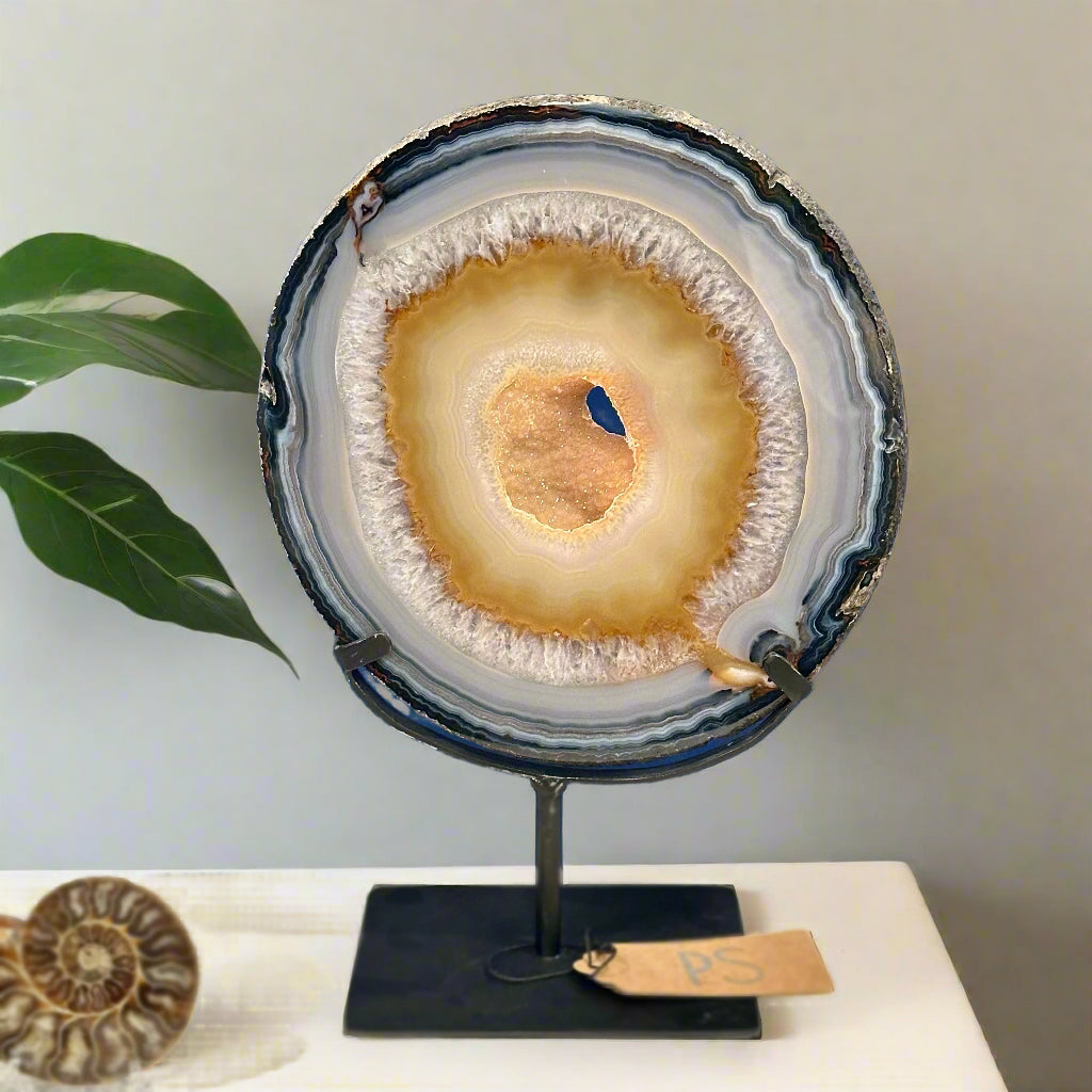 Circle Druzy Agate Slice