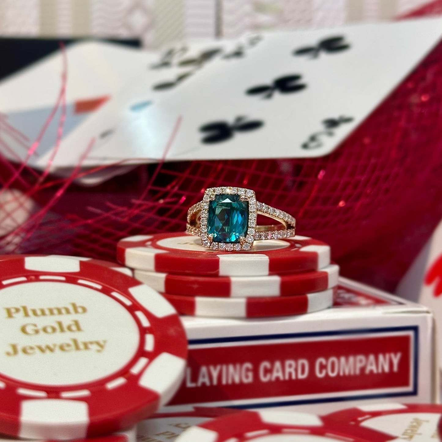Teal Tourmaline Ring