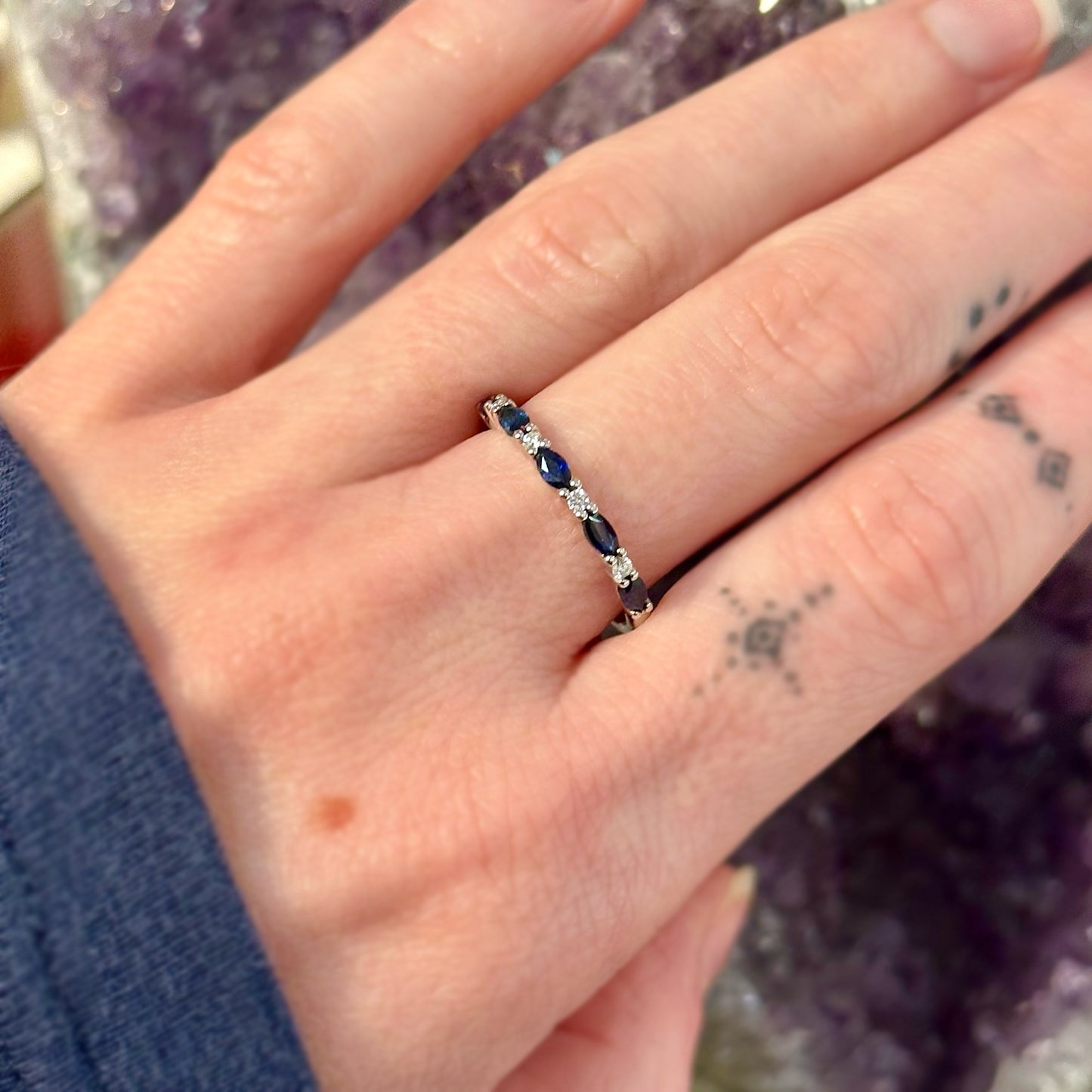 Marquise Sapphire Band