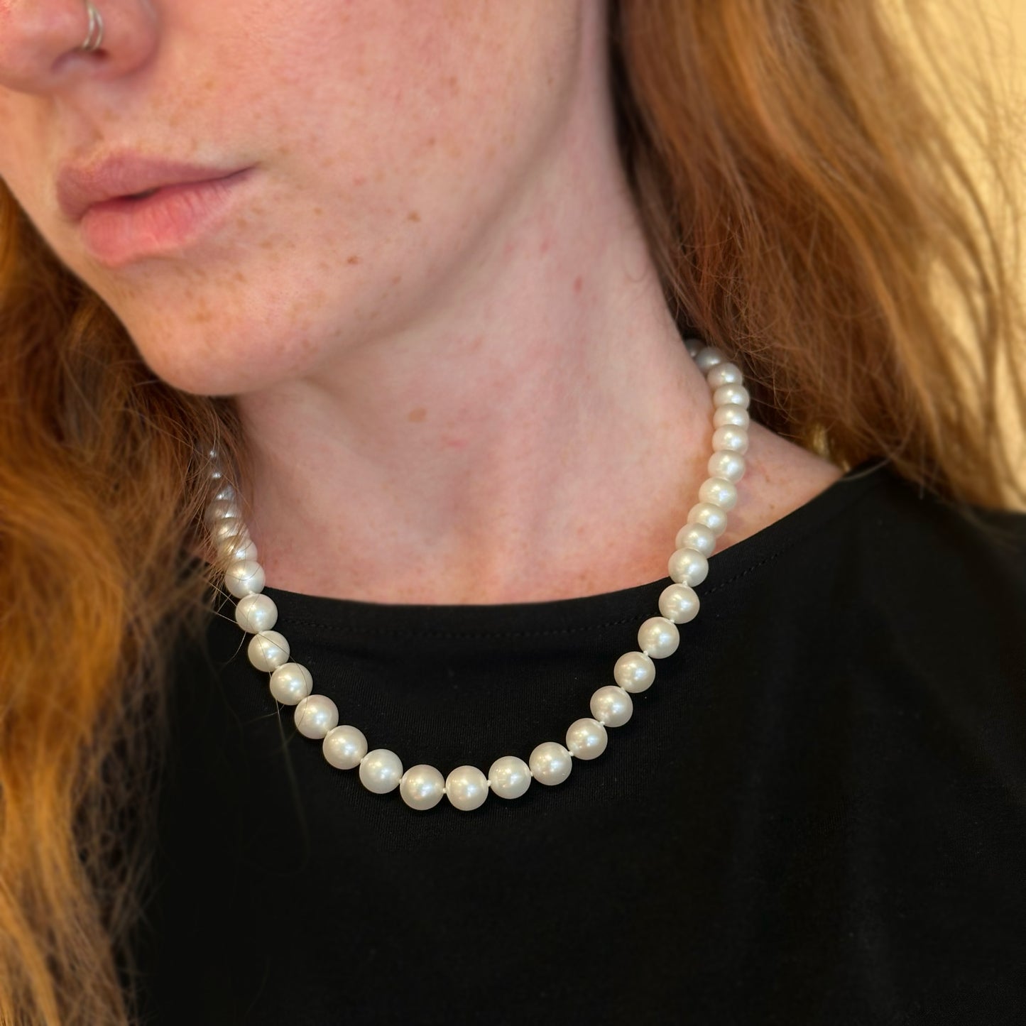 Round Pearl Necklace 8.5-9mm