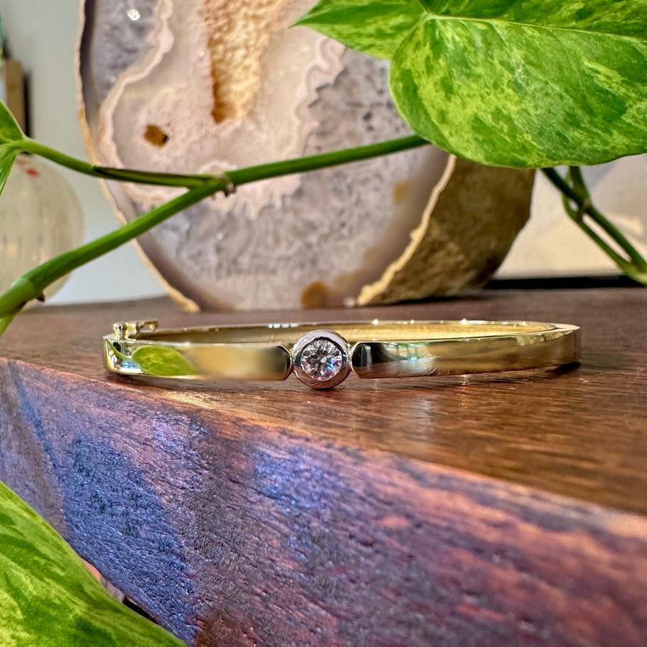 Diamond Hinged Bangle