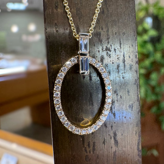 Oval Diamond Necklace