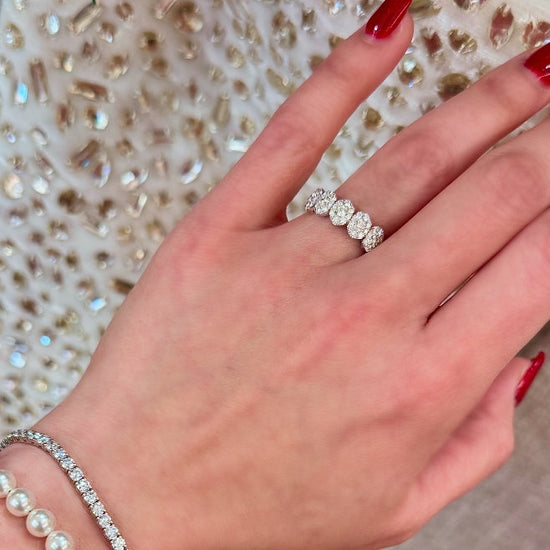 Oval Halo Diamond Ring