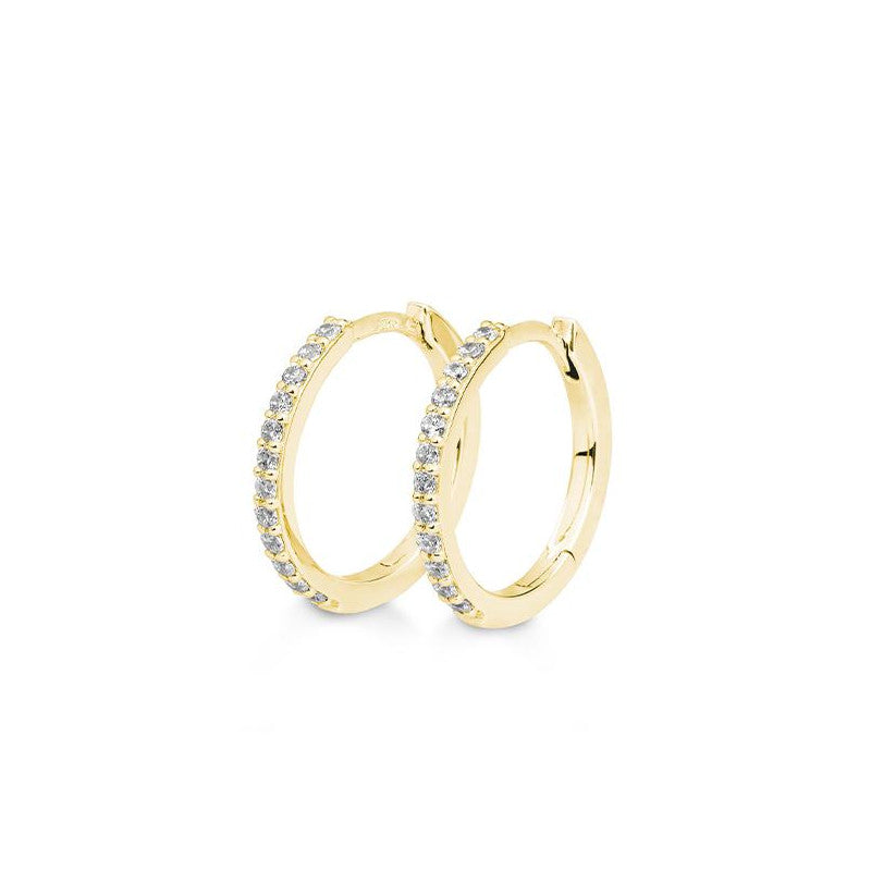 Dainty Diamond Hoops