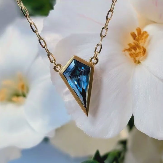 Blue Zircon Kite Necklace