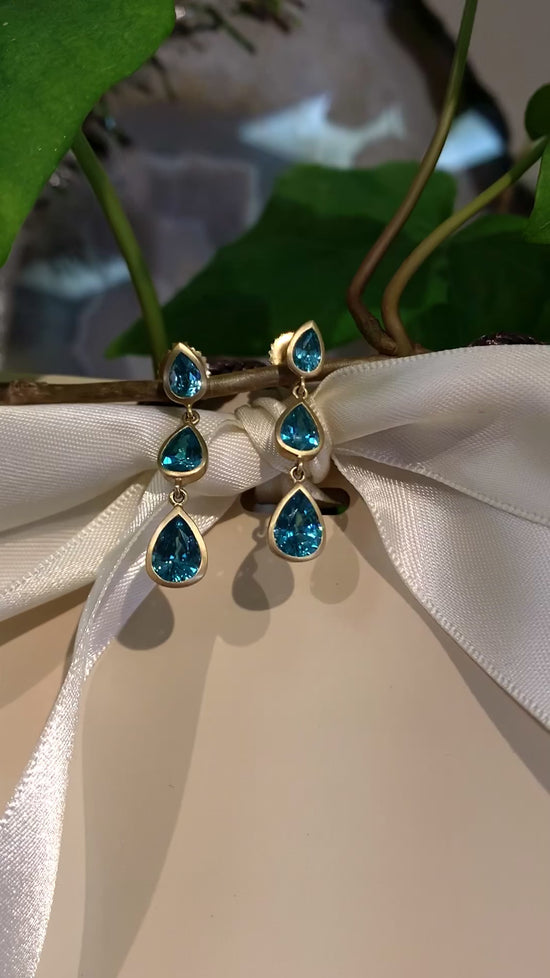 Blue Zircon Dangles
