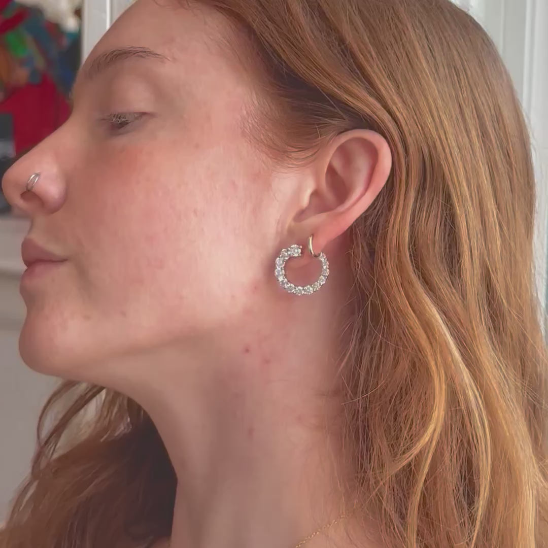 Load and play video in Gallery viewer, CZ Wrap Around Earring
