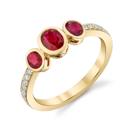 Stanton Color Triple Ruby Ring