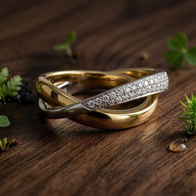 "Duo" Crossover Ring