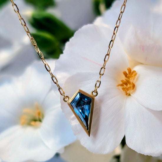 Blue Zircon Kite Necklace