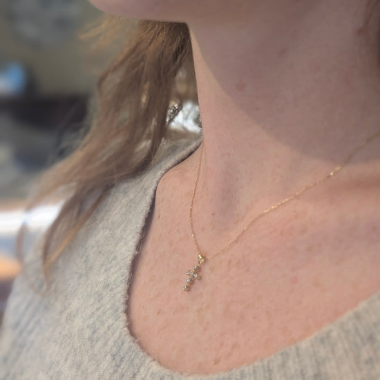 Constellation Diamond Cross Necklace