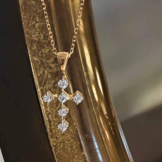 Constellation Diamond Cross Necklace